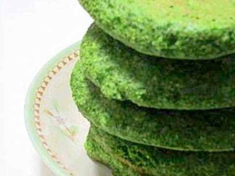 小松菜とオカラのグリーンパンケーキ